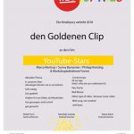 Goldener Clip REC Filmfestival für Musikparodie „YouTube- Stars“ 