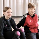 Gruppe von Kindern und Jugendlichen beim Stunt Workshop für Kinder in Kempen im Rahmen des Kulturrucksack NRW