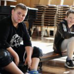 Gruppe von Kindern und Jugendlichen beim Stunt Workshop für Kinder in Kempen im Rahmen des Kulturrucksack NRW