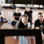 Teilnehmer beim Stunt Workshop für Kinder in Kempen im Rahmen des Kulturrucksack NRW